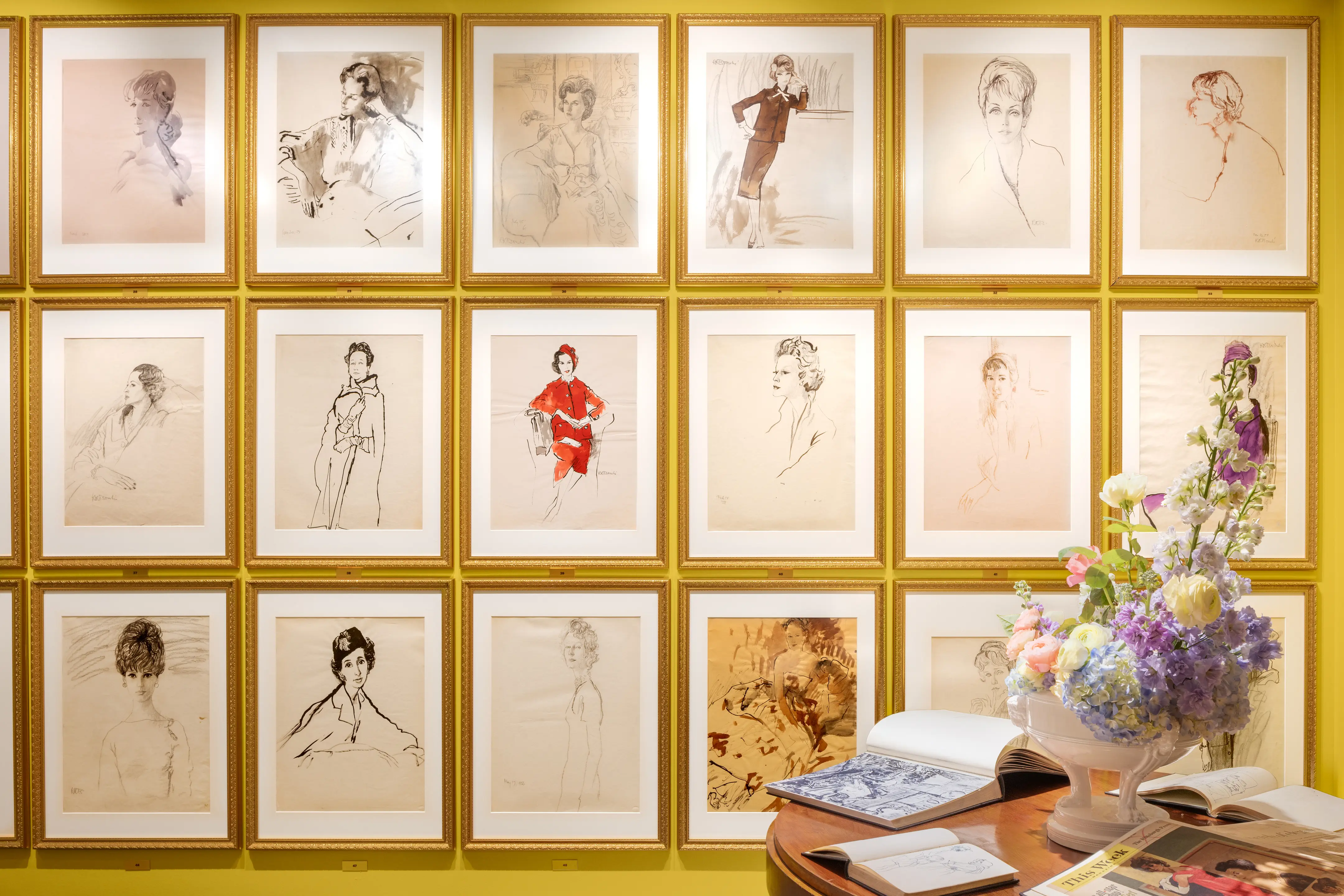 Acne Paper Palais Royal展出 René Bouché女性肖像畫作